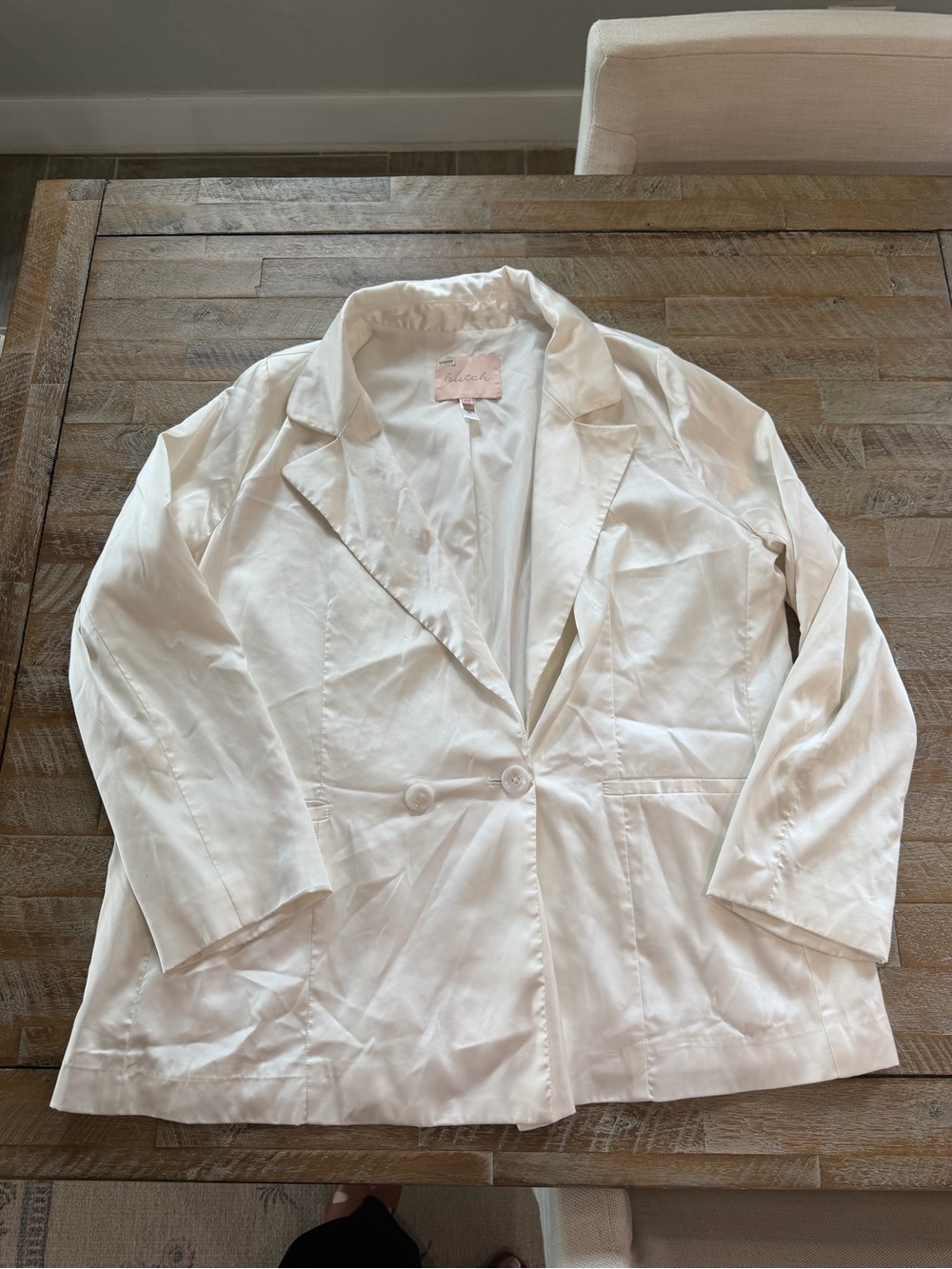 Hutch White Women's Lightweight Blazer Jacket